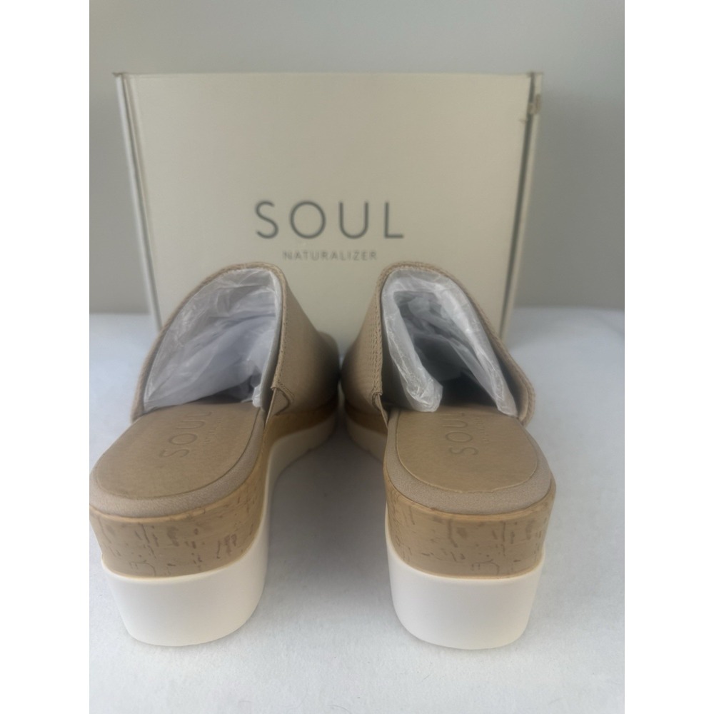 SOUL Naturalizer Goodtimes Wedge Slides Taupe Mesh Size 9W NWB Holiday Gift - Picture 2 of 6